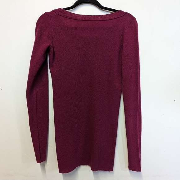 Free People Magenta Wool Blend Sweater Scoop Neck S - Picture 9 of 13